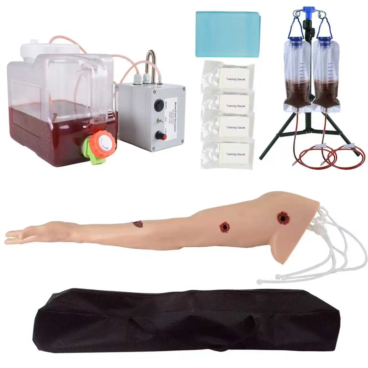 

Arm Wound Packing Trainer,Hemorrhage Control Simulator with Electric Pump & Manual for Tourniquet Training, Stop The Bleed