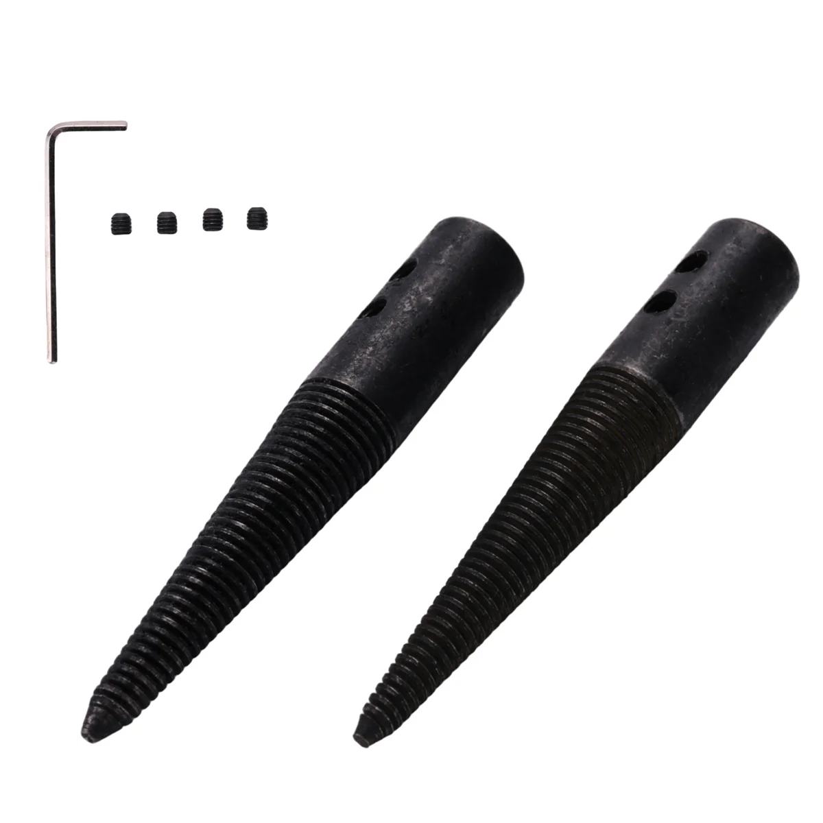 A55T3Pcs/1 Set Polishing Connecting Rod Tapered Spindle Adapter Threaded for Bench Buffer Buffing Polishing Wheel