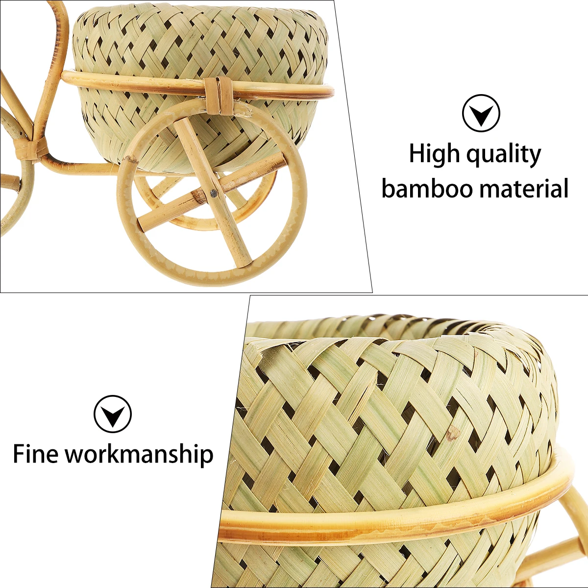 

Bamboo Mini Storage Baskets Handmade Rattan Weave Snack Organizer Wedding Party Home Decoration Desktop Ornament