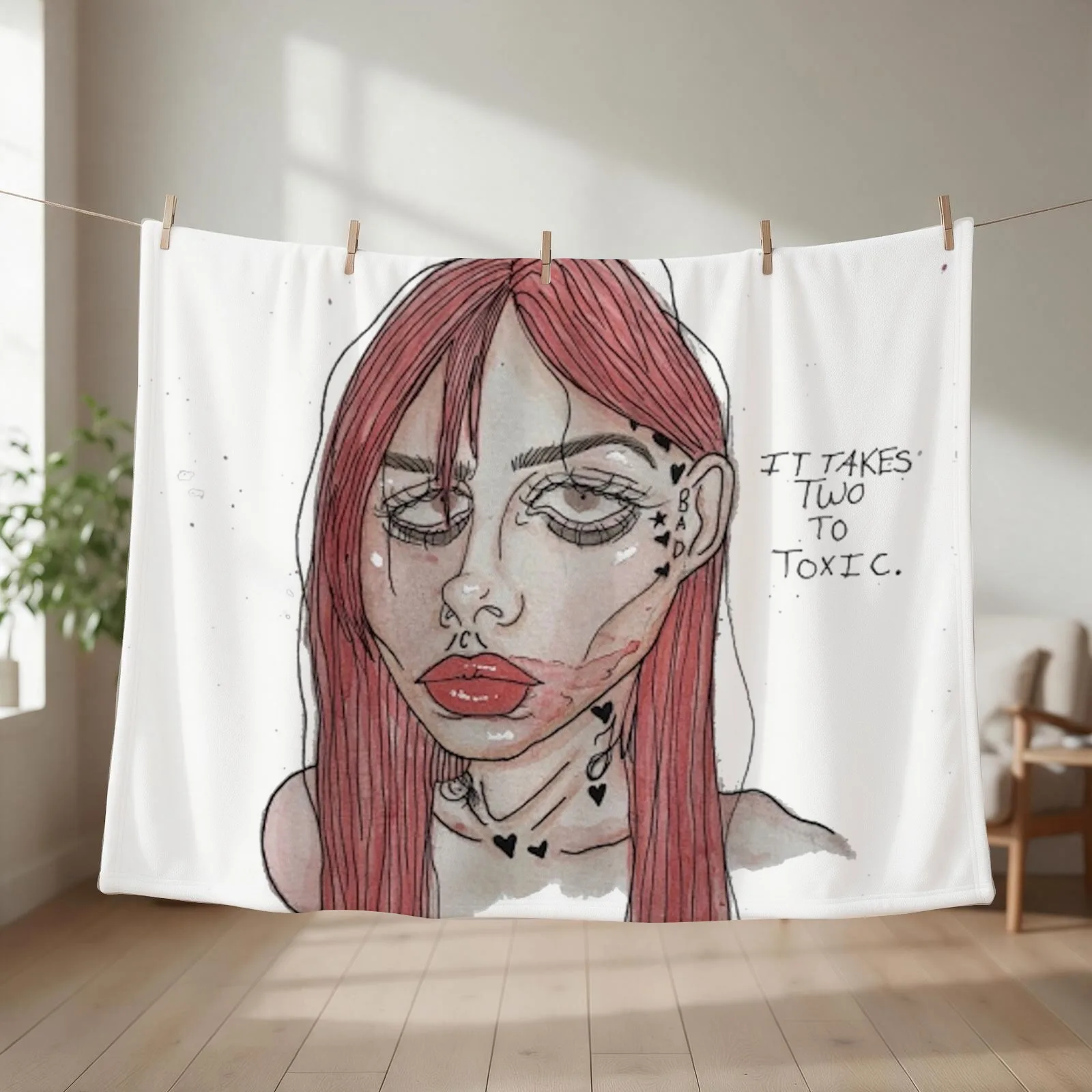 Crazy Girls - Toopoor Throw Blanket couch cozy soft plush fuzzy picnic outdoor blanket