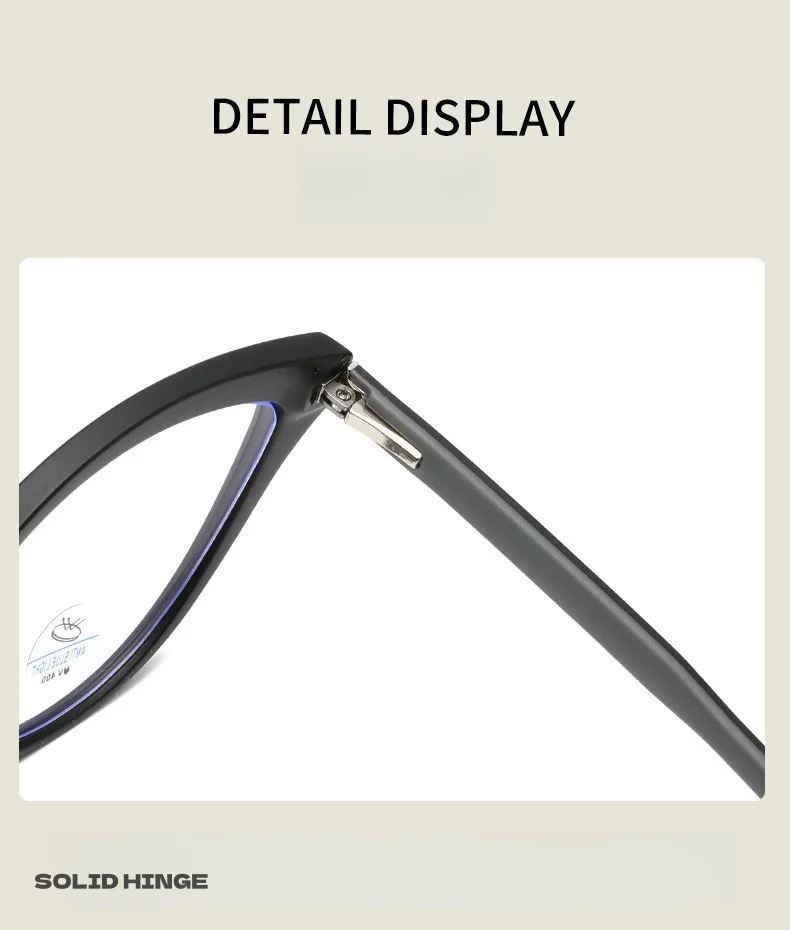 F·DRACON TR90 Mode Retro Cat Eye Damen Brillengestell Ultraleichte optische Anti-Blaulicht-Brille für Damen – Detail 4