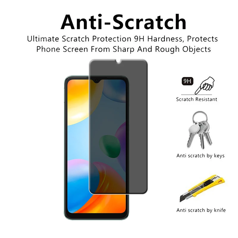 4Pcs For Xiaomi Redmi 10C Glass For Redmi 10C Screen Protector 9H HD Phone Protective Anti-Spy Privacy Tempered Glass Redmi 10C
