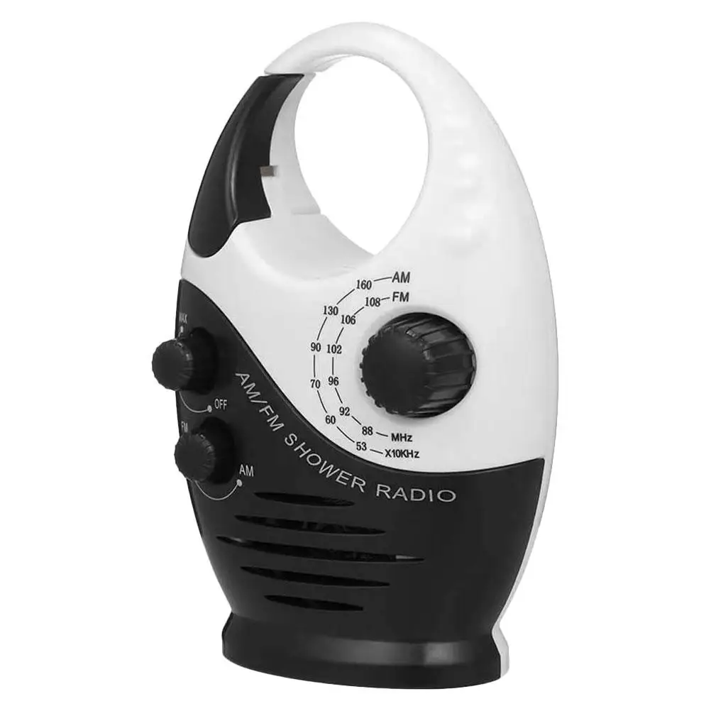 

Waterproof Radio Portable Shower Music Player Plastic Emergency AM FM Longlasting Clear Sound Mini Travel Outdoor