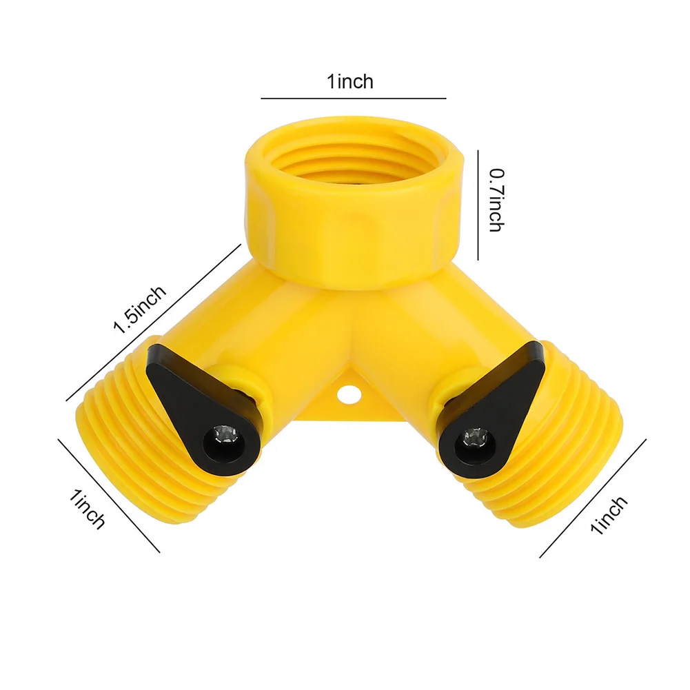 Adaptor Hose Connector Double 2-Way Tap Equipment Garden Plastic Water Hose Splitter Widely Use Y Valve New Practical