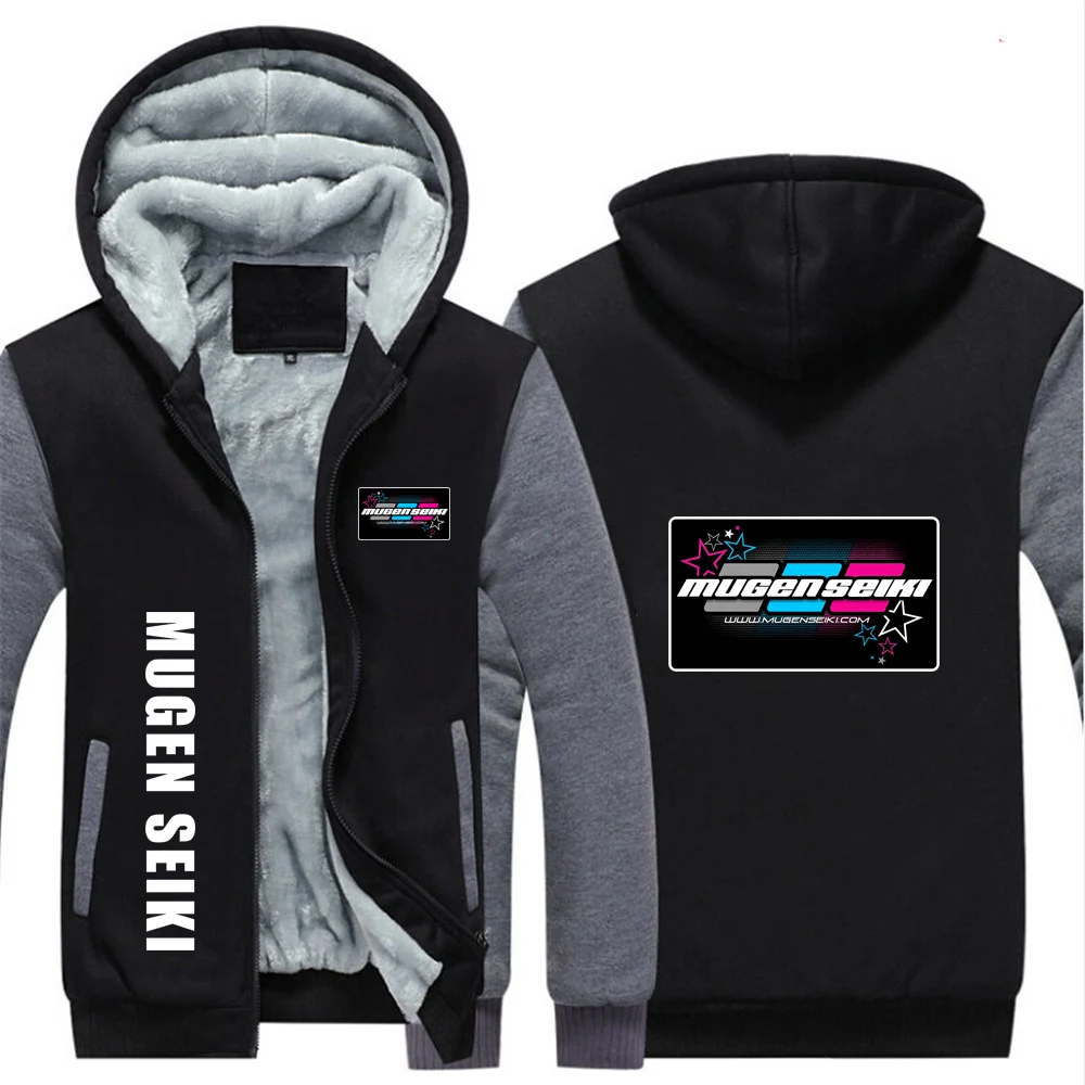 Mugen Seiki Autumn Winter Jacket Men Fleece Thick Warm Cotton Hoodies Casual Multi-Pockets High Quality Warm Lining Coat view 4