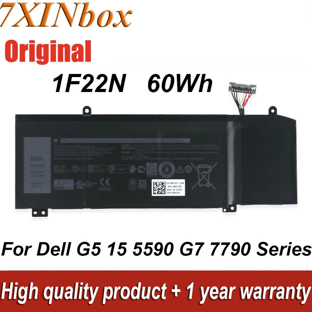 7XINbox 1F22N 15.2V 60Wh Laptop Battery For Dell G5 15 5590 G7 7590 For Alienware 2018 Year orion M15 M17 2019 M17 R1 Series