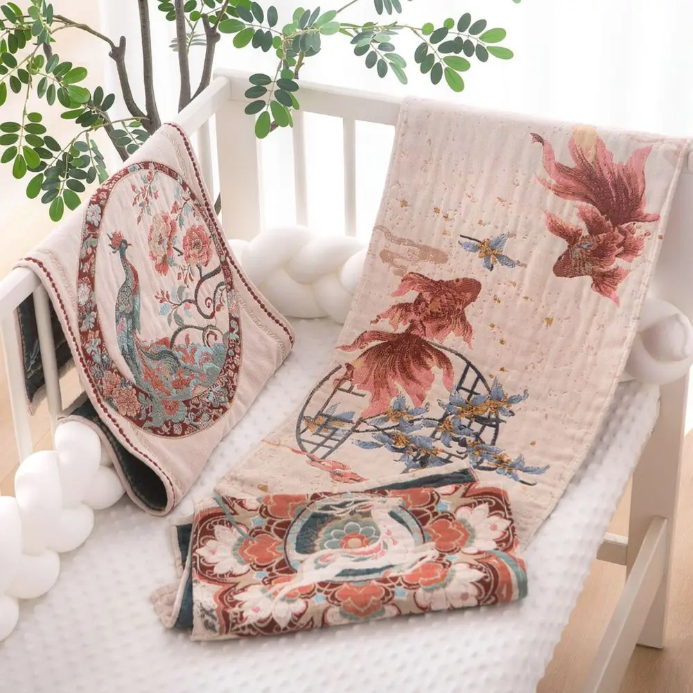 Breathable Cotton Washcloth For Anryouran Elegant Flower Print Face Towel Soft Texture Traditional Bathroom Hand Towel Home