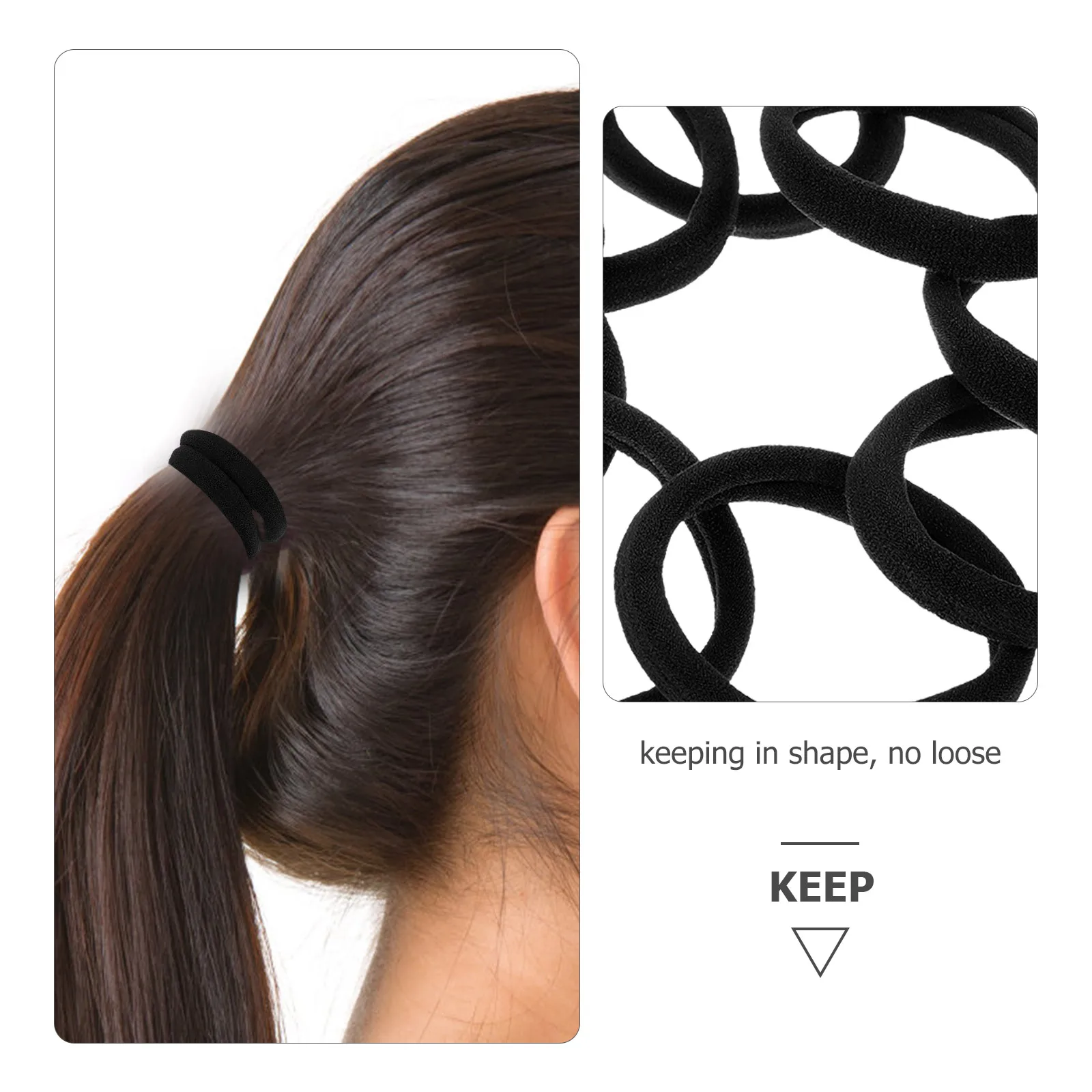 

100pcs Women Ties Elastic Hair Ropes Girl Stretchable Ponytail Holders Thick Hair Compatible Soft Non-Damaging Daily Use Gift