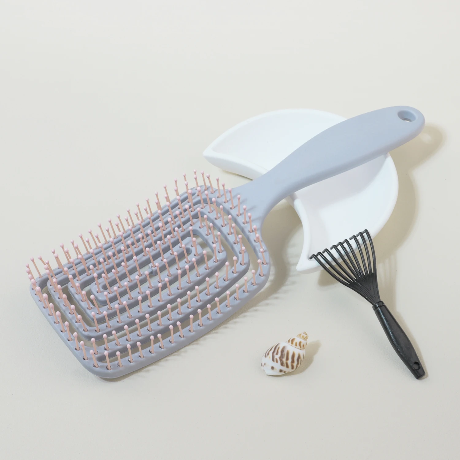 

Инструмент для чистки полой щетки и щетки из 2 предметов, ручка из АБС-пластика, инструмент для укладки пушистой прически, специально для париков из настоящих волос