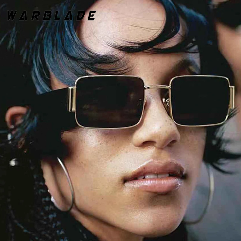 

Retro Brand Small Square Frame Women's Sunglasses Fashion Designer Men Sunglass Outdoor Travel Driving Punk Eyewear UV400 Lentes