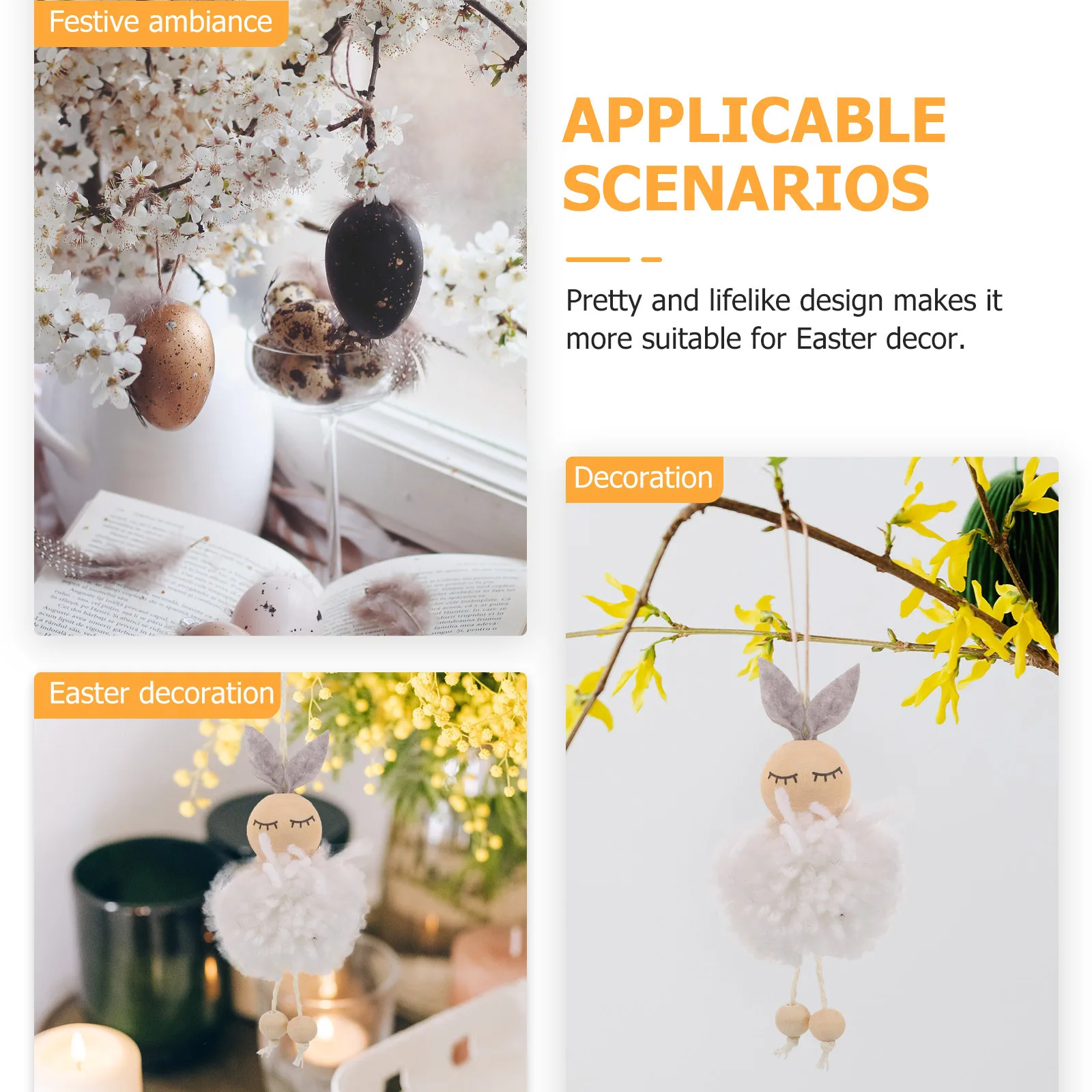 

Easter Hanging Bunny Decor Safe Strong Widely Used Photography Prop Daily Life Easter Hanging Bunny