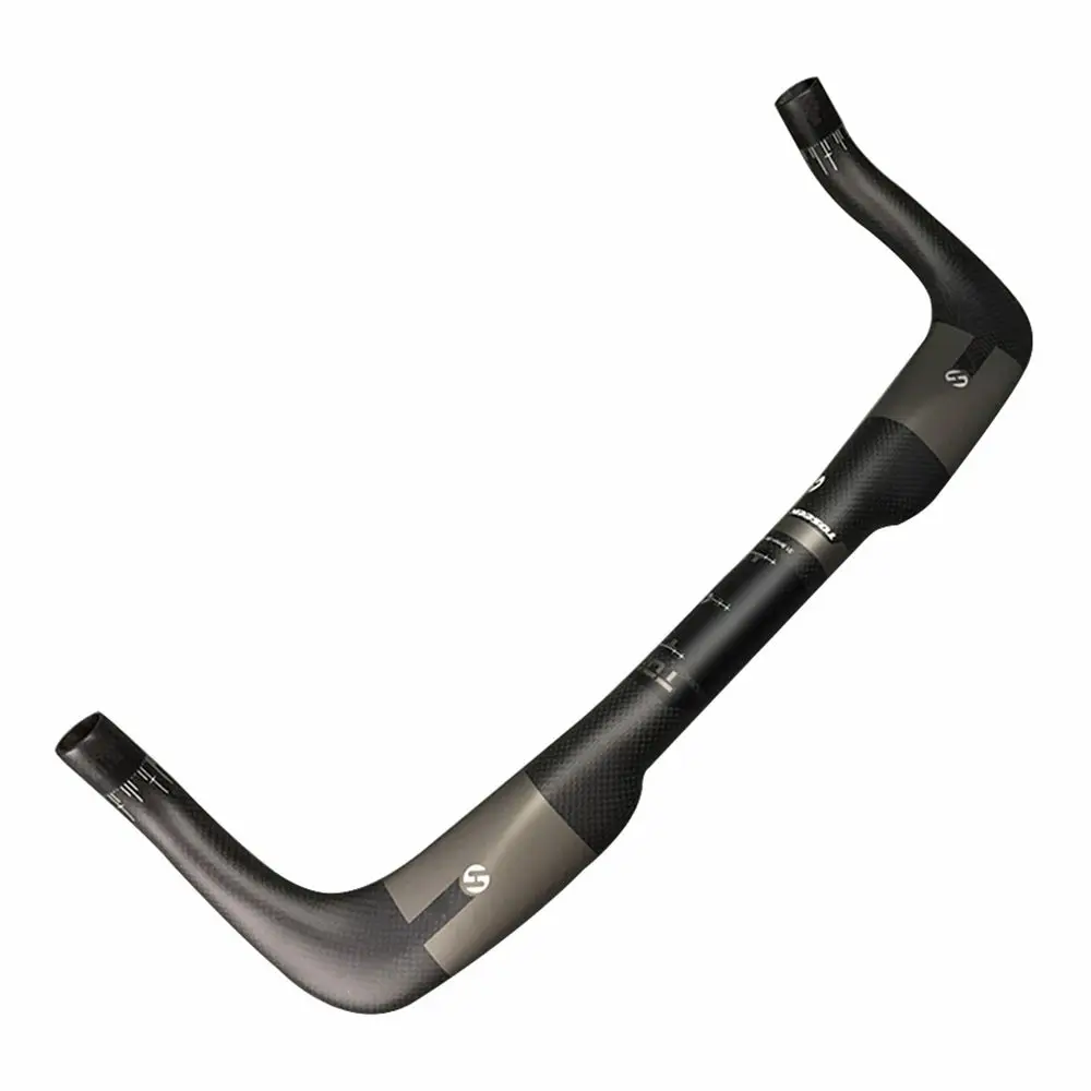 TOSEEK ماتي الكربون TT المقود الترياتلون الوقت المحاكمة الراحة الاسترخاء بار ينتهي الدراجة الجبلية الدراجات الطريق دراجة أجزاء 400/420/440 مللي متر #5