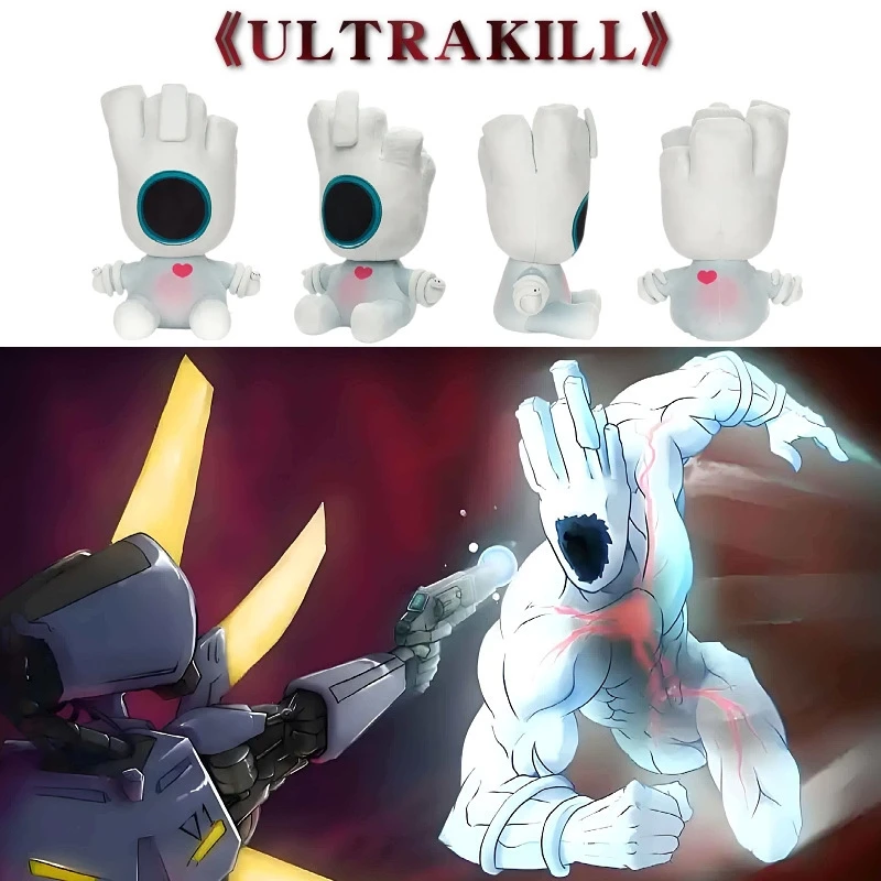 

Ultrakill Minos Warrior Plush Toy Cute Robot Game Character Soft Stuffed Doll Festival Gift for Children Adults Game Fans