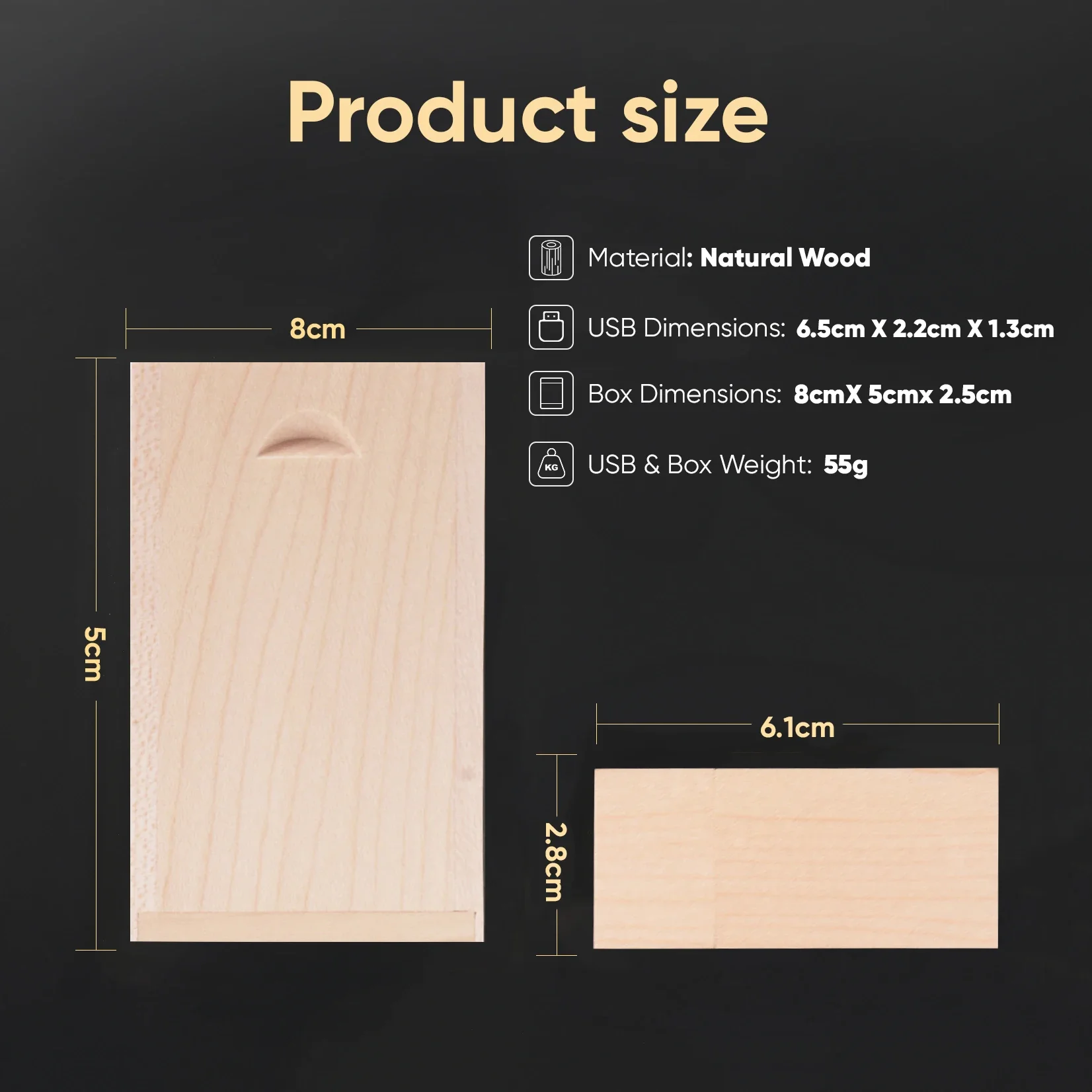 USB 3.0 Free Custom Logo Pen Drive Free Key Chain USB Flash Drive Wooden Box Memory Stick Creative Gifts Pendrive 64GB 32GB 16GB