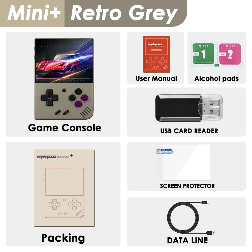 MIYOO Mini Plus Tragbare Retro Handheld Spielkonsole V2 Mini + IPS Bildschirm Klassische Videospielkonsole Linux System Kinder Geschenk 6