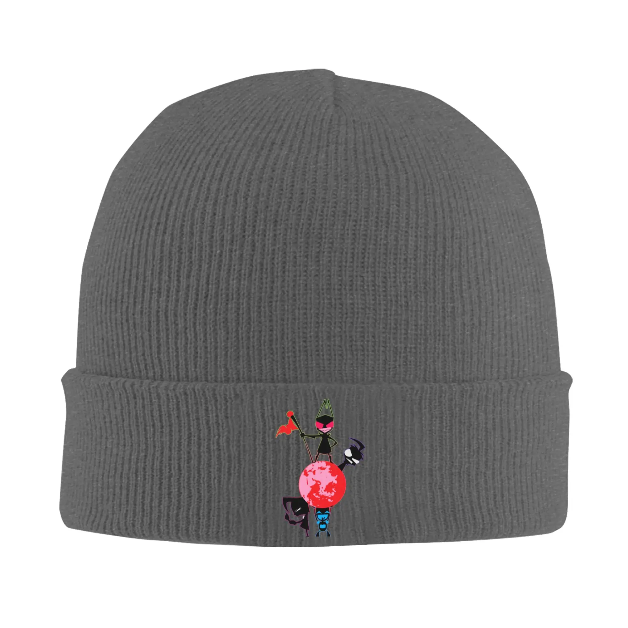 Invader Zim Hats Autumn Winter Beanies Street Cartoon Characters Caps Unisex Acrylic Knitted Hat