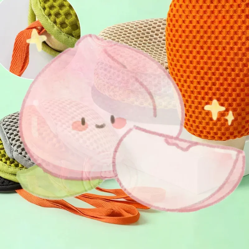 

2-в-1 перчатка из люфы для ванны, двухсторонняя для удаления омертвевшей кожи и грязи, перчатка для ванны, ткань для душа, сетка для толкания мыла, мешок для мыла, можно поставить мыло