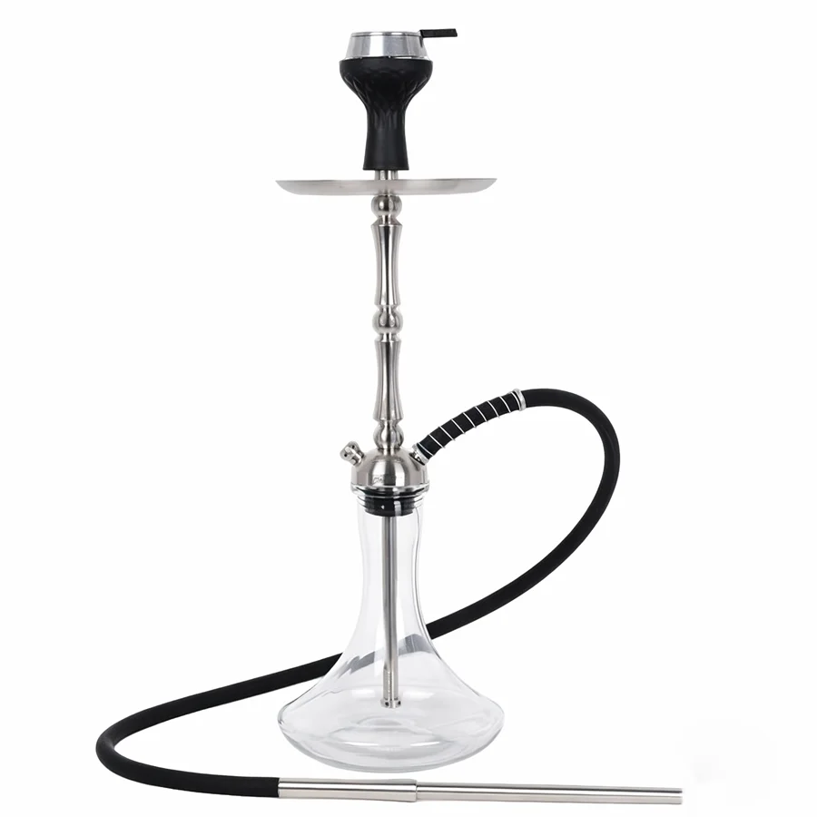 Classic Slim Ball Hookah Shisha Set Stainless Steel Cachimba Shisha Narguile Completo Glass Bottle Base With Single Hose