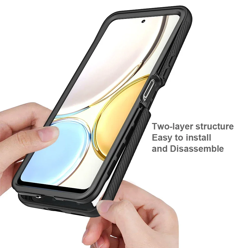 HonorX9 X8a Magic 4 Lite Crystal Case Front 360 Protect Bumper Armor for Huawei Honor X7a Plus X8 X9 X7 A Phone Cover Magic4 5G