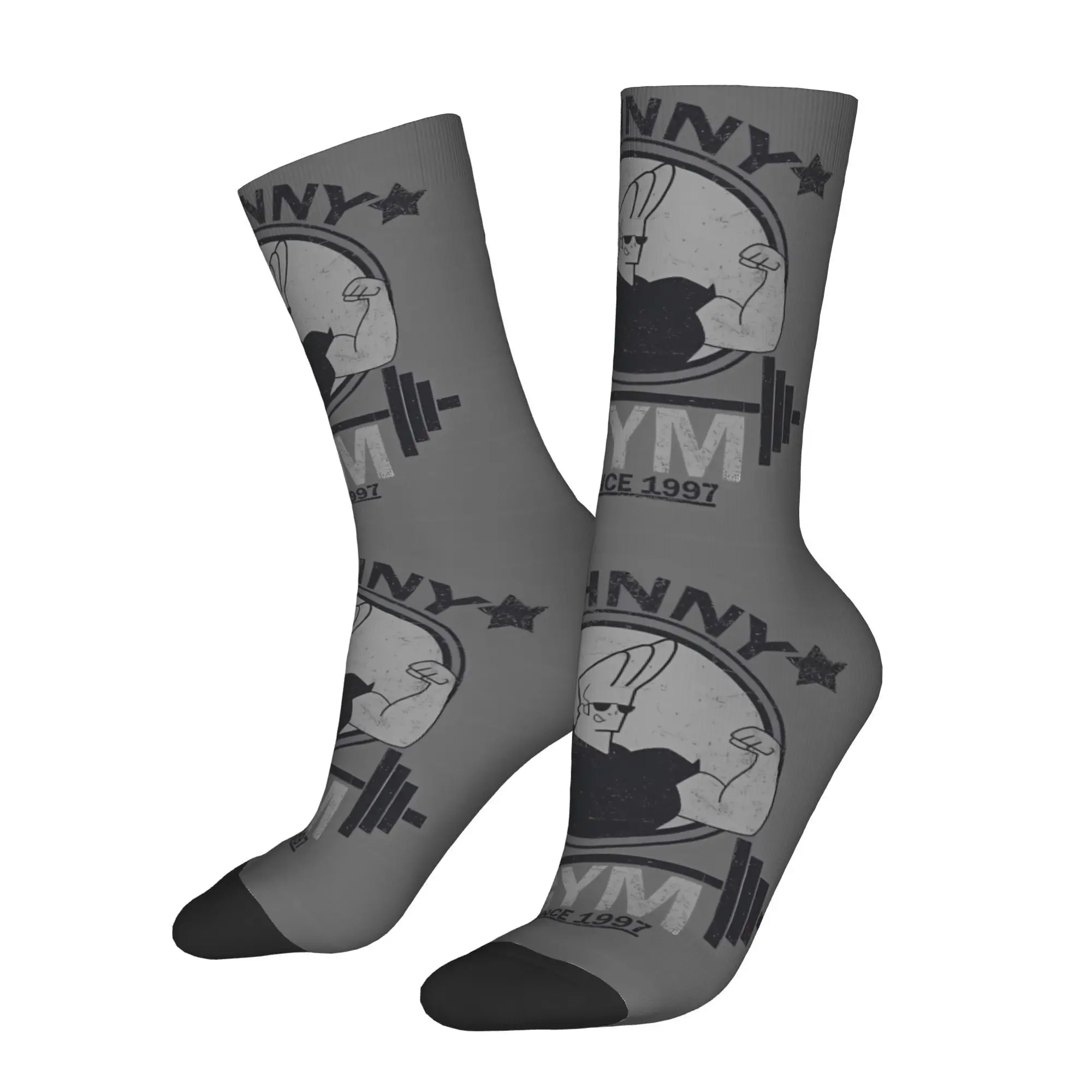 

Vintage Johnny Gym Men's Socks johnny bravo Unisex Street Style Seamless Printed Funny Crew Sock Gift