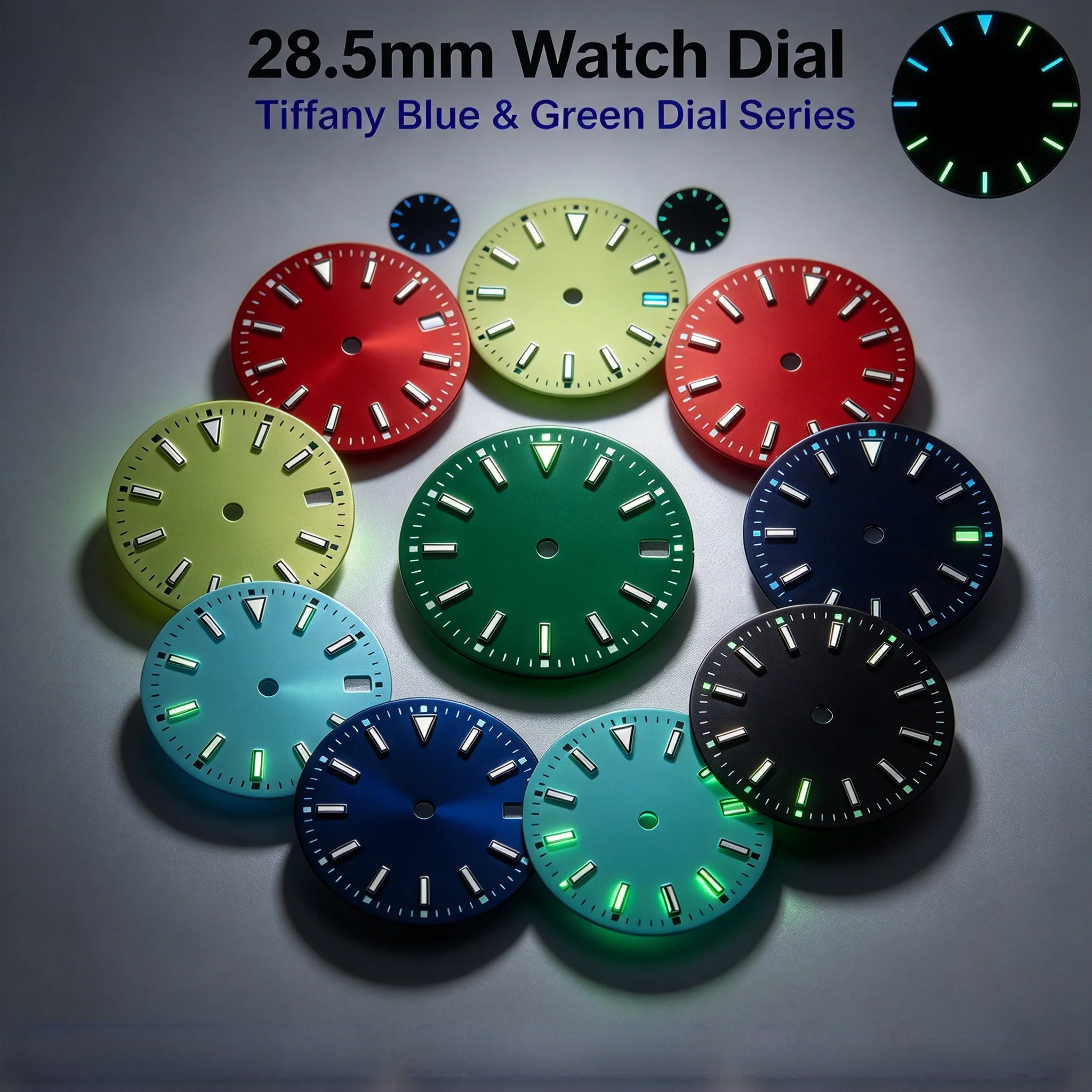 mostrador-de-relogio-tiffany-blue-de-285-mm-compativel-com-os-movimentos-nh35-e-miyota-8215-mostrador-luminoso-bgw9-com-janela-de-calendario-peca-universal-para-modificacao-de-relogios