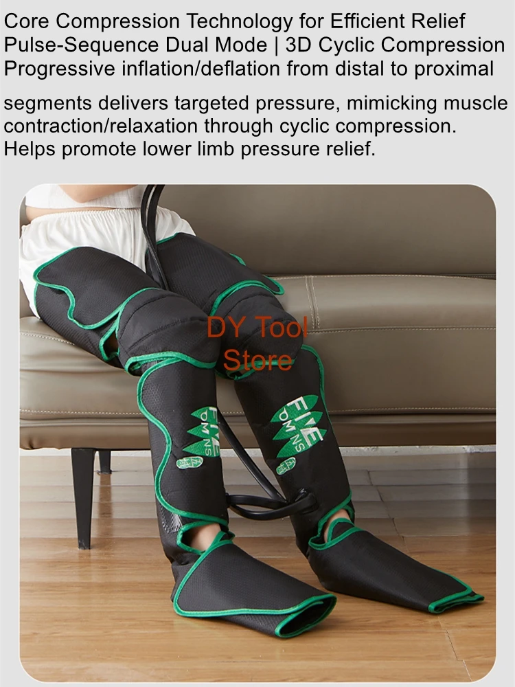 New air wave massager, long airbag, thigh and calf plug-in, foot and leg massager