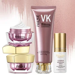 AILKE Lightening Facial Cream, Brightening, Reduce Spots, For Black and Dark Skin, Whitening Face Care Set for All Skin Types
