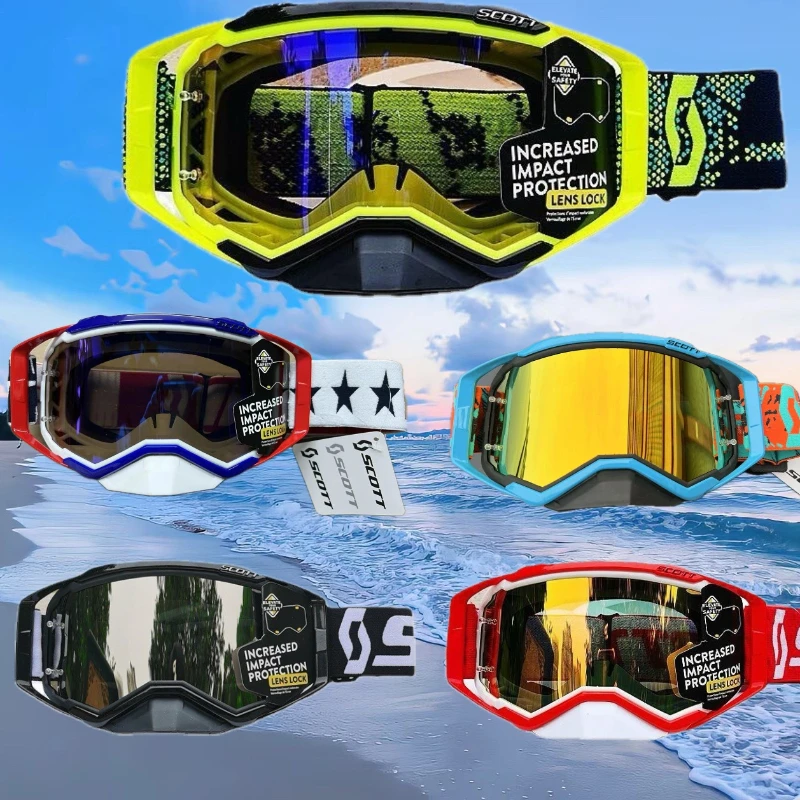 

New Motorcycle Goggles, Windproof Dustproof UV400 Protection, Anti-Fog for Skiing Off-Road Riding Harley Style Sports Glasses