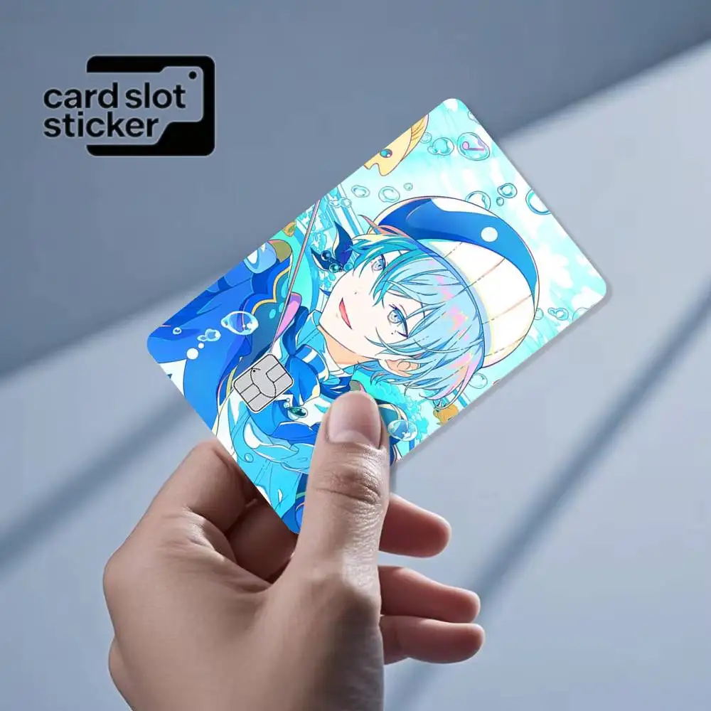 Anime Project Sekai Toya Aoyagi  Credit Card HD Stickers Game Card Decal Small Chip Waterproof Sticker Gift