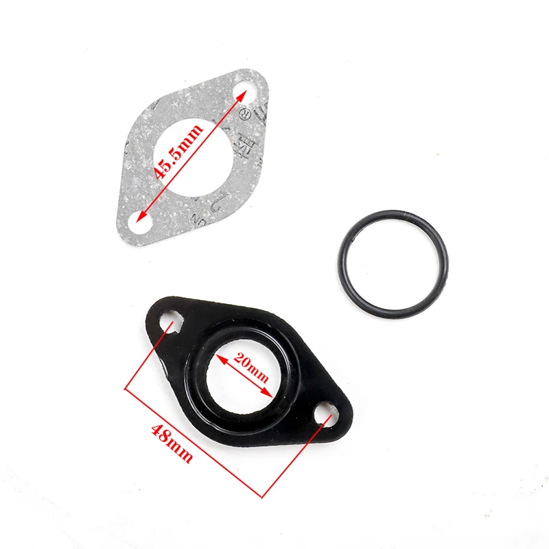 2 Set For Chinese 50cc 70cc Engine XR SSR KLX CRF Dirt Pit Bike 20mm Carburetor Intake Manifold Pipe Gasket Spacer Seal