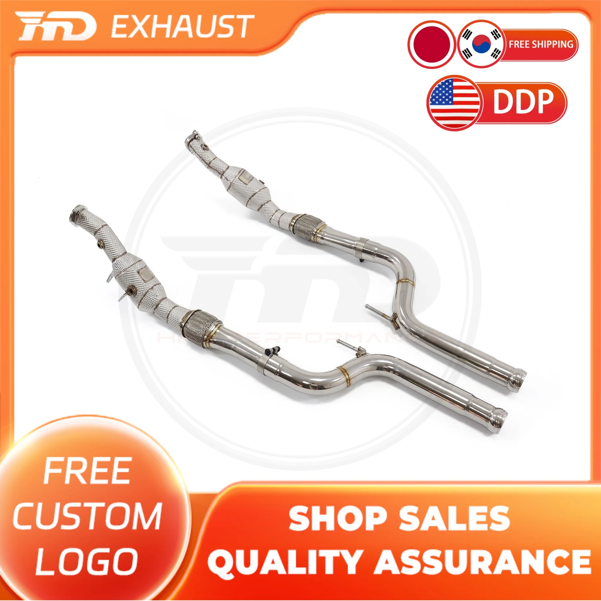 

HMD Лидер продаж выхлопная система с высокой пропускной способностью для Mercedes-Benz S500 W222 4,7T автомобильные аксессуары с каталитиком