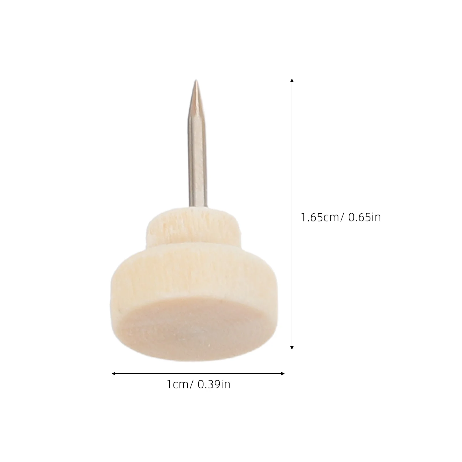 50Pcs Wooden Round Push Pins Sturdy Design for Office Cork Board Photo Wall Thumbtacks Push Board Pin Pin Tacks