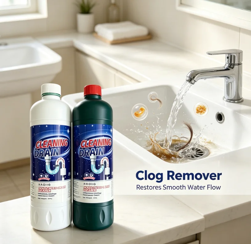 1L Liquid Drain Cleaner Powerful Pipe Unblocker Clog Remover Dissolve Hair Grease For Kitchen Sink Bathroom Shower Toilet Sewer