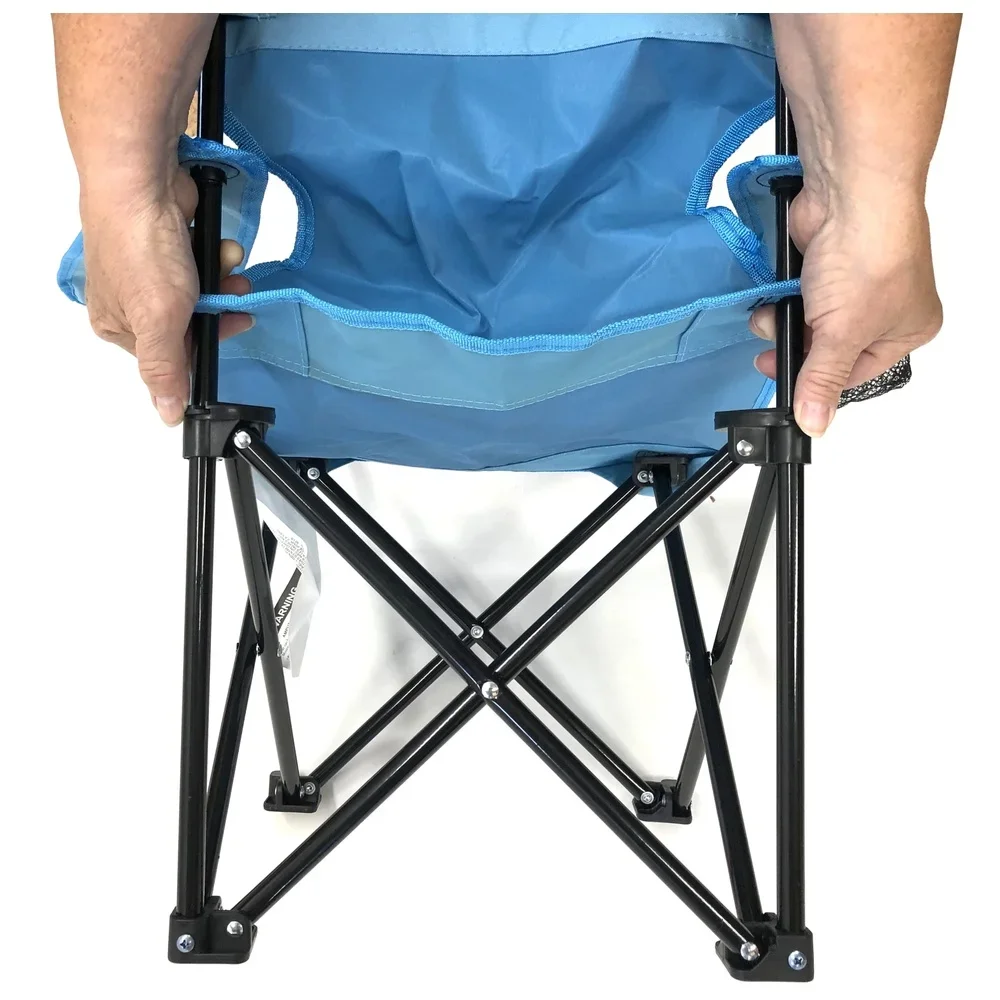 Silla de campamento plegable para niños, portátil, de nailon resistente con bolsa de transporte, ligera, plegable, impermeable, resistente a desgarros, de 2 a 5 años