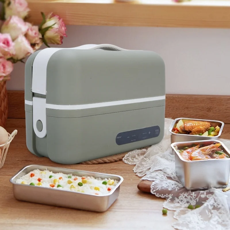 1.5L Portable Electric Lunch Box with Plug-In Food Heater Home Office Heating Lunch Warmer