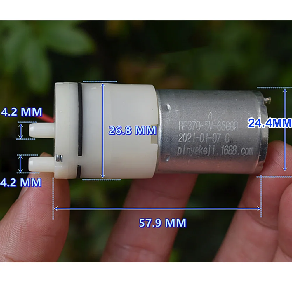 Micro 370 Vacuum Pump  DC 5V 6V Air Oxygen Pump Electric Diaphragm Breast Pump Negative Pressure USB Pumping Booster