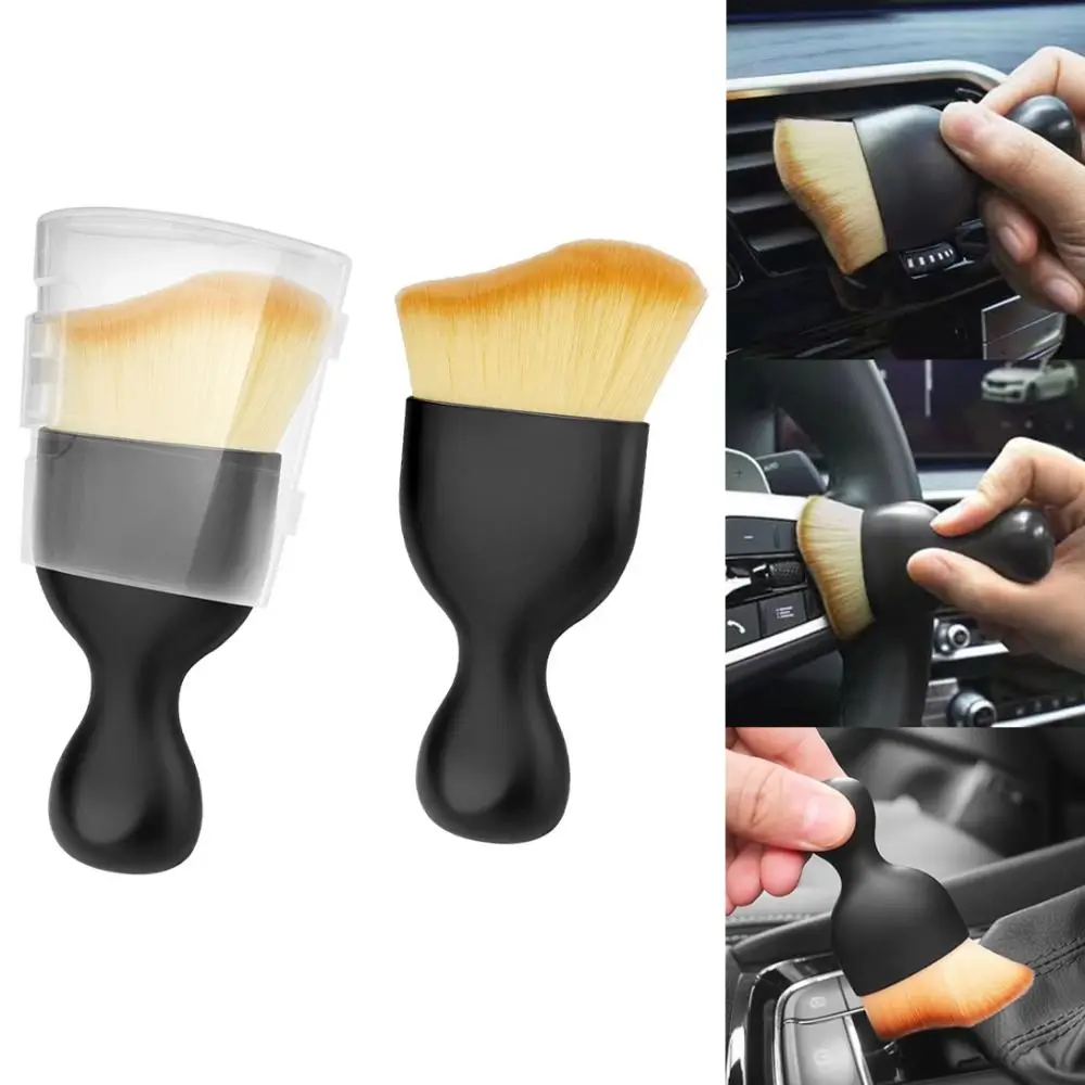 New Car Interior Cleaning Brush Ultra Soft Curved Design Car Detailing Brush Cleaning Tools Car Gap Dust Sweeping Soft Brush