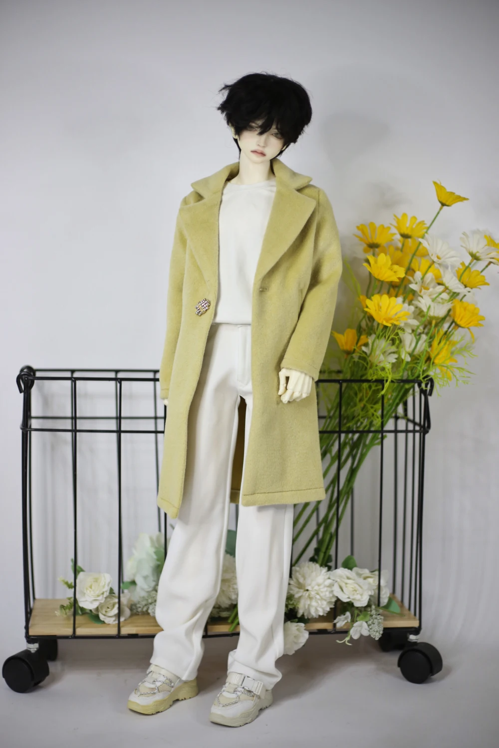 D04-B013 enfants jouet fait à la main 1/3 ID75 GR Oncle68 73 poupée BJD/SD poupée accessoires cachemire/laine de lapin manteau d'hiver 1 pièces