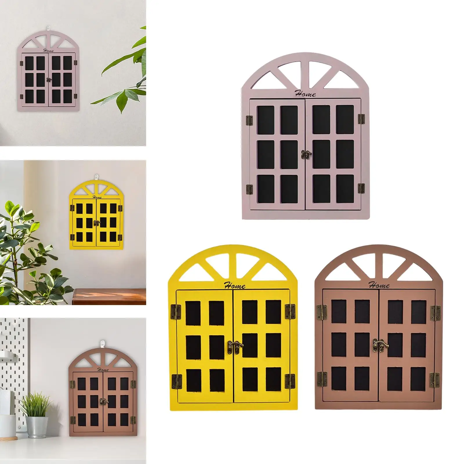 หน้าต่างดูกระดานดํากระดานข้อความชนบทปลอมเครื่องประดับหน้าต่างสําหรับห้องนอน