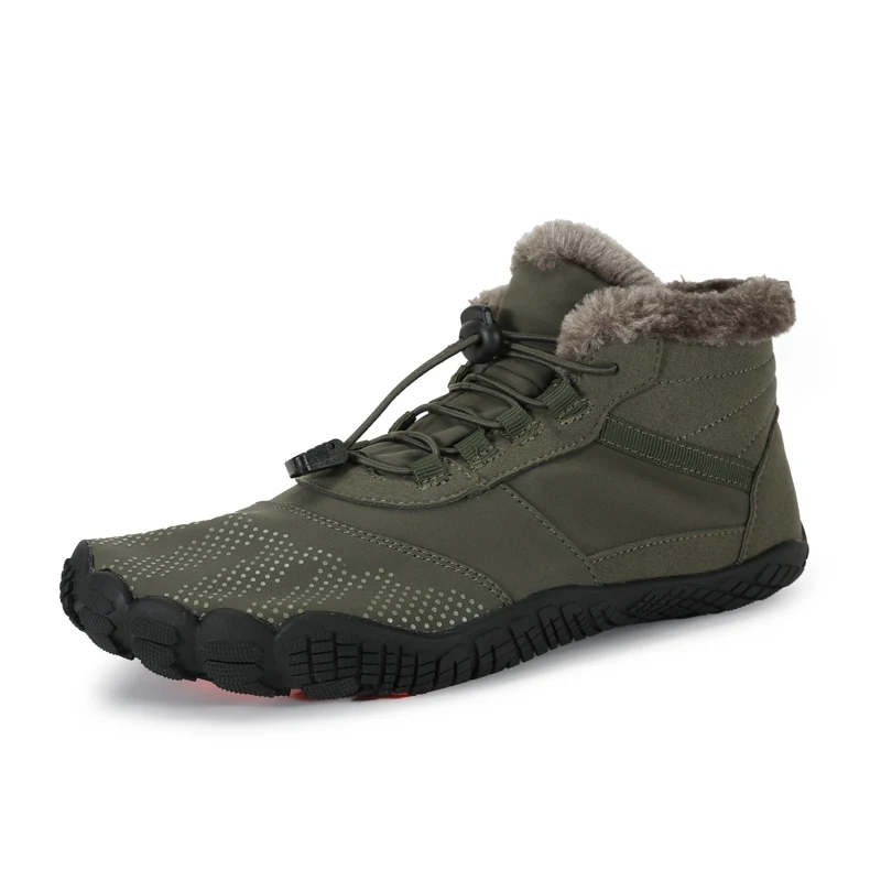 Unisex High‑Top Winter Hiking Boots Fleece Lined Wide Toe Non‑Slip Rubber Sole Outdoor Warm Snow Shoes