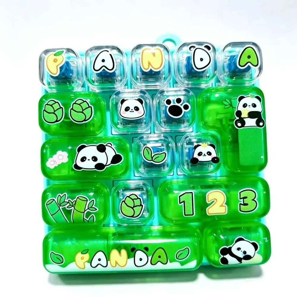 17-Key Decompression Button Transparent Dual-Tone Simulation Keyboard Mini Keyboard Pendant Cute Design Keyboard Keychain