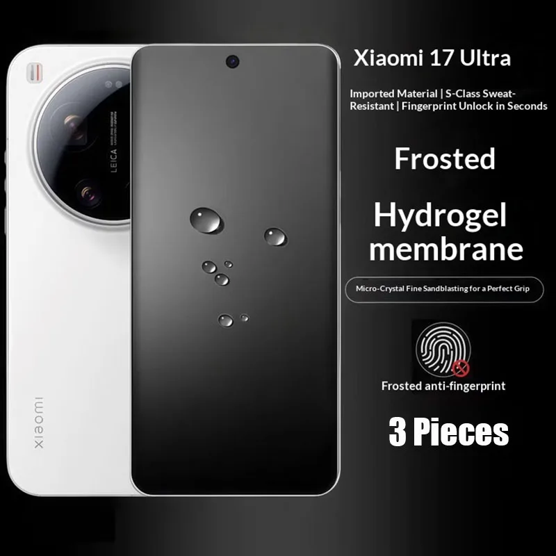 3 Stück Vollständig Abdeckende Matte Hydrogel-Folie für Xiaomi 17 Ultra Klare TPU-Schutzfolie für Xiaomi 17 Pro Max Ohne Glas