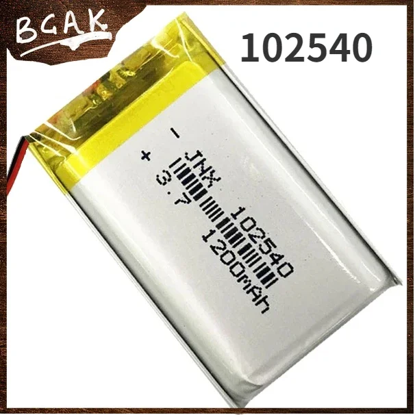 Hot Free Shipping BCAK 102540 Battery 3.7V 1200mAh Rechargeable Li-Polymer Li-ion Battery for Mp3 Mp4 Mp5 Toys DVR GPS PDA Power