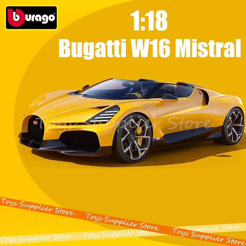 

Bburago New 1:18 Bugatti W16 Mistral Car Model Bugatti Sports Alloy Car Bugatti Die-cast Sports Car Collection Decoration Toy