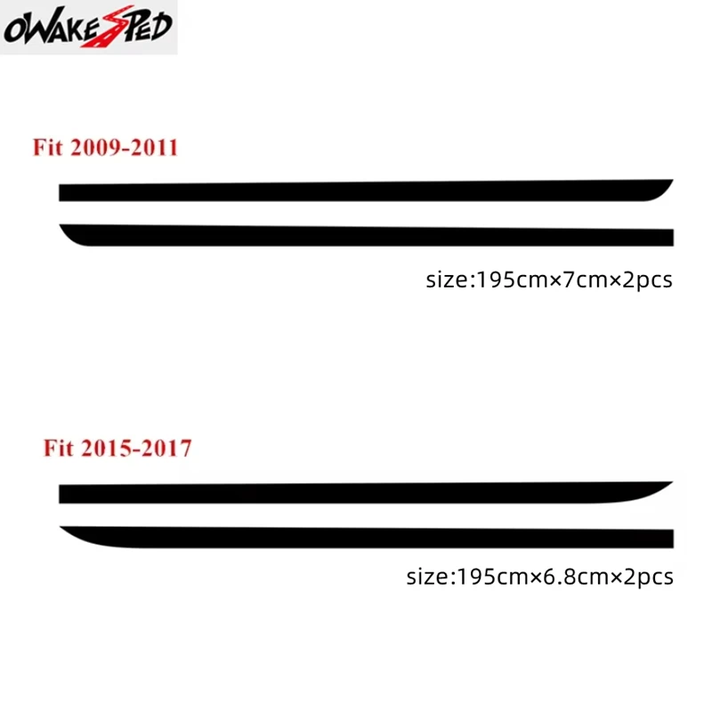 1 Pair Car Sticker Appearance Striped Side Door Mudguard Skirt Refitted Stripes Decal For Citroen C4 Grand Picasso