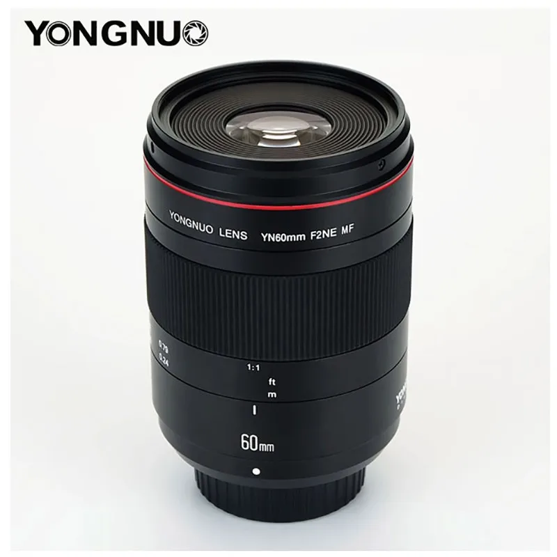 

YONGNUO YN60mm F2NE MF 0.234m Macro Lens Manual Focus Lense for Nikon D3400 D5600 D7500 D850 D5 DSLR Camera