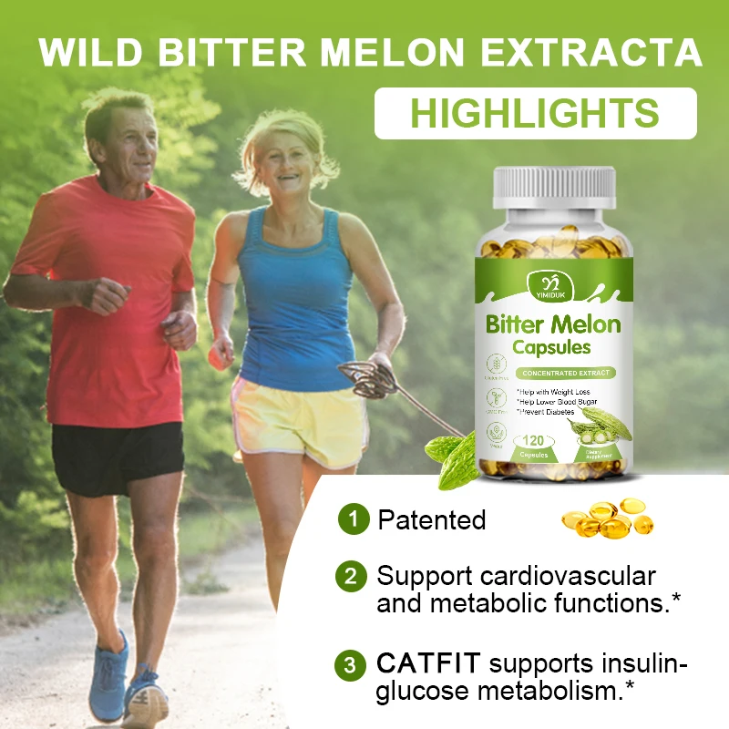 Natural Bitter Melon Extract Capsule Weight Management Herbal Supplement Vitamins