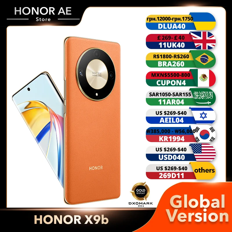 HONOR X9b 5G Global Version 12GB 512GB 6.78" Anti-Drop 120Hz Display 108MP Triple Cameras Android13 Dual SIM Magic6 Lite X50 533,748.57762,495.22Save 228,746.65-30%HONOR AE StoreSee previewSimilar ite