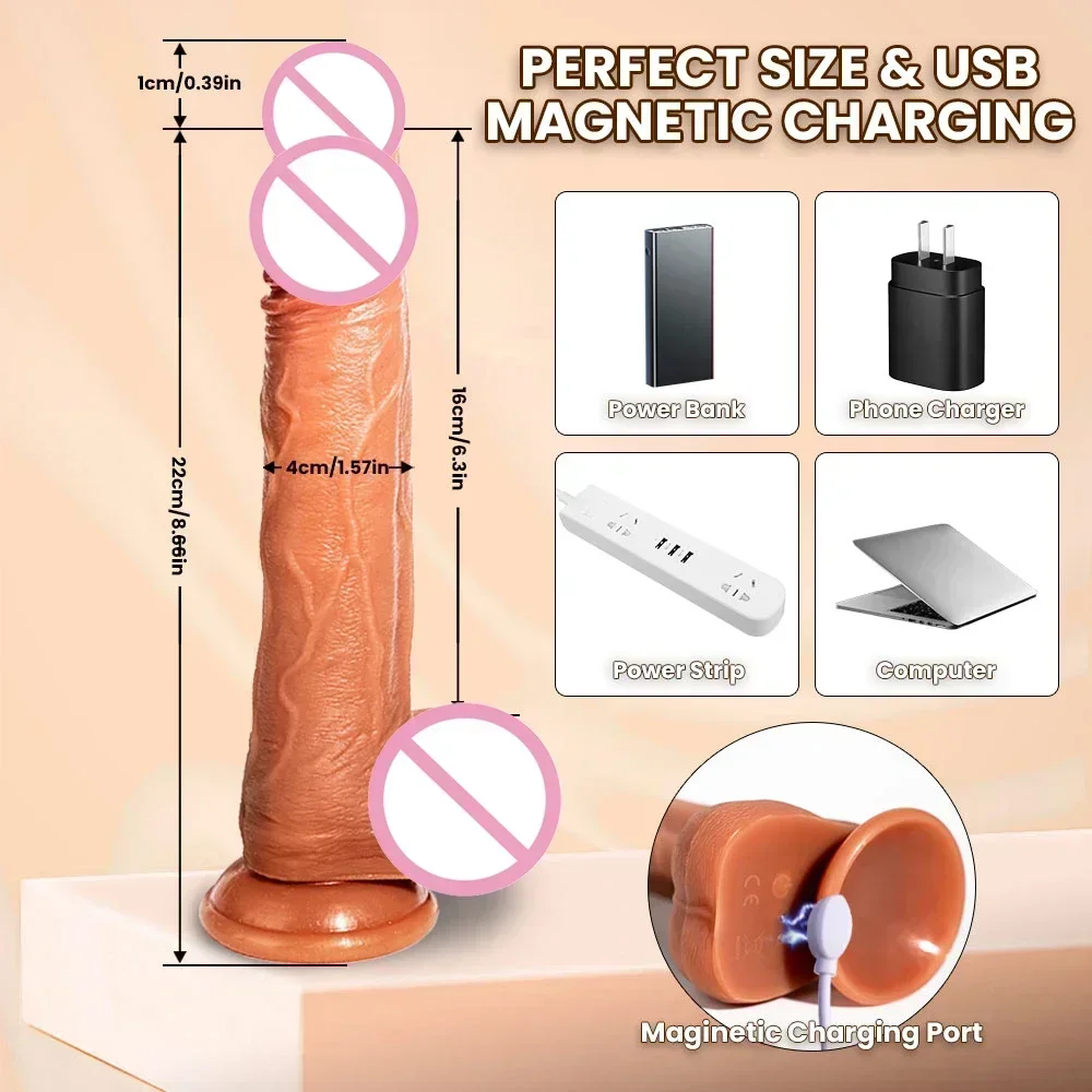 Telescopic หญิง Vibrator Dildo สําหรับ APP ควบคุมระยะไกลความร้อนสมจริง Big อวัยวะเพศชายนวด Masturbator เพศของเล่นสําหรับผู้หญิง