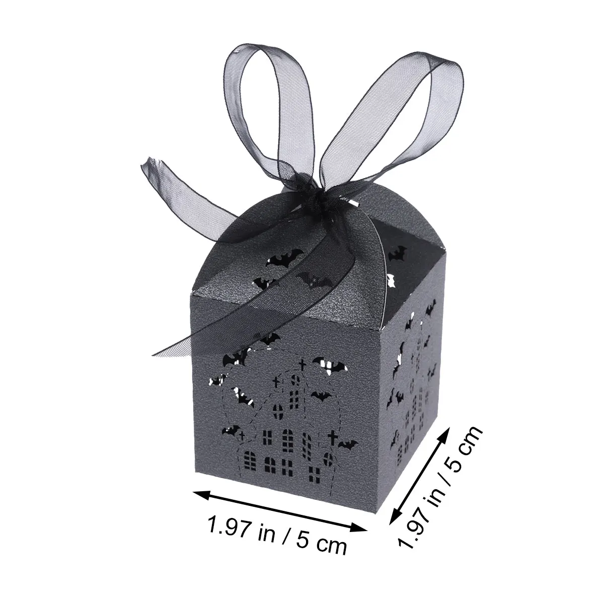 

50pcs Candy Baptism Favor Boxes Hollow Halloween Durable Paper Wedding Favor Birthday Celebration Small Gifts Storage Boxes